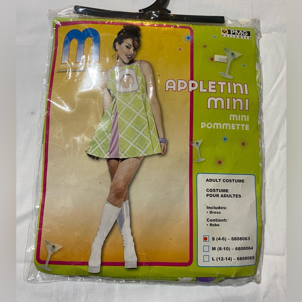 Mod About You Appletini mini dress costume size small